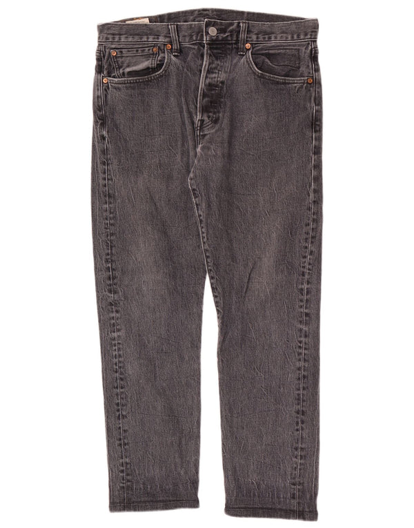 Мужские прямые джинсы Levi's 501 W33 L28 серые, хлопок