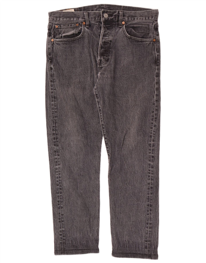Мужские прямые джинсы Levi's 501 W33 L28 серые, хлопок