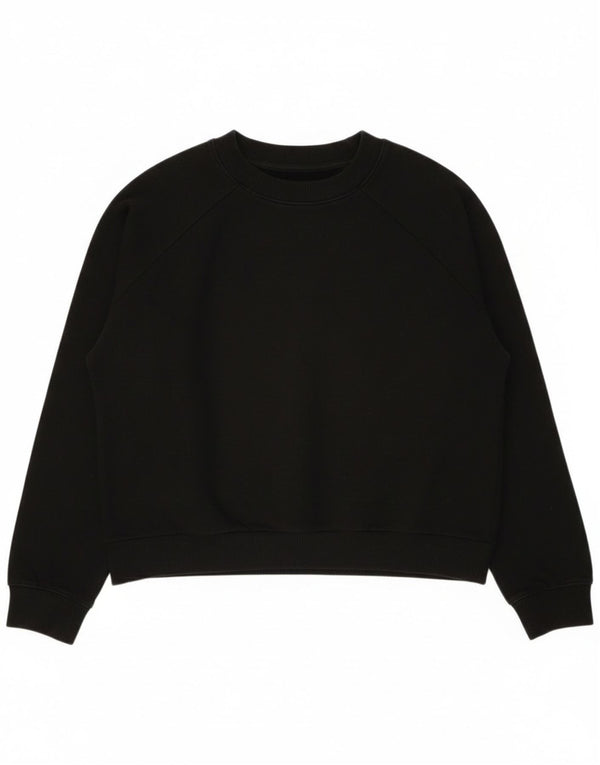 Женский джемпер оверсайз с рисунком Vans, размер UK 10, маленький, черный, хлопок