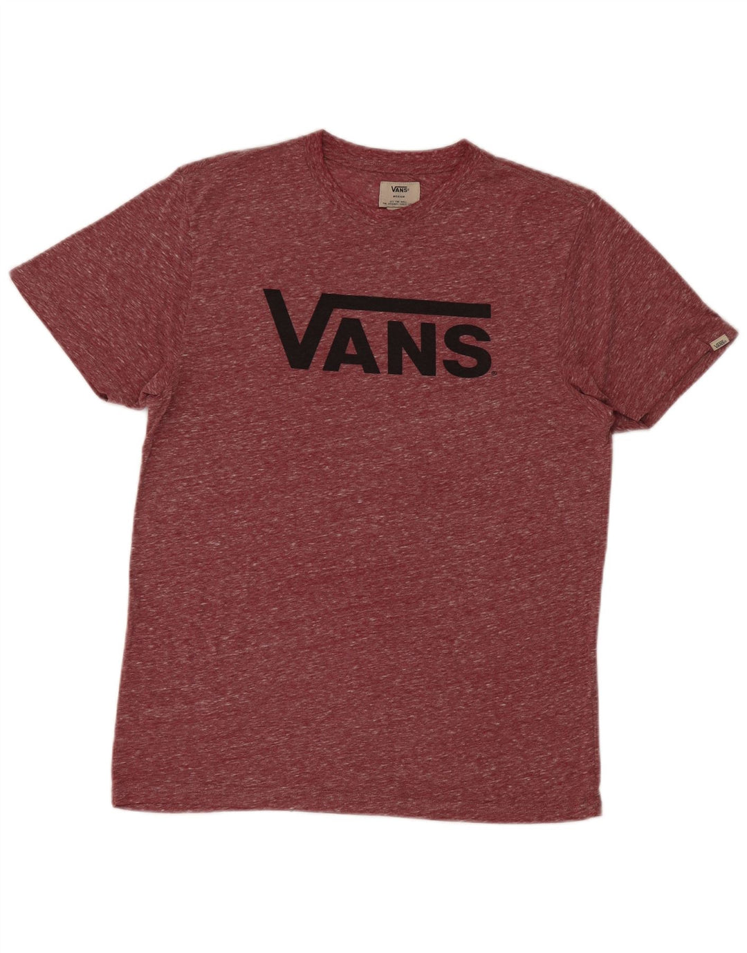Мужская футболка с рисунком VANS, средний темно-бордовый в крапинку