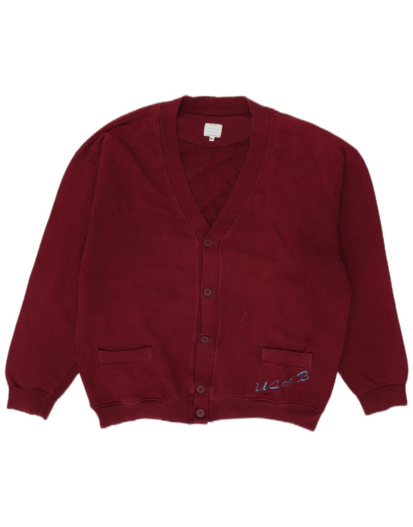 Мужской кардиган Benetton XL бордовый хлопок