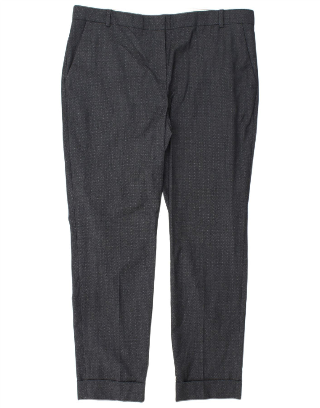 Женские прямые брюки чинос JIGSAW UK 14, большие W34 L28, серые в пятнышки