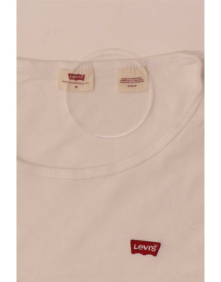 Женский топ Levi's с длинным рукавом UK 12, средний белый