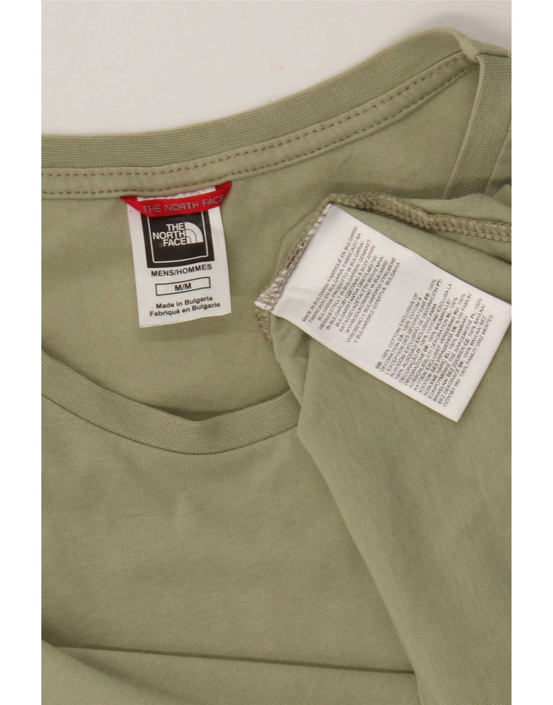 Мужская футболка The North Face из хлопка среднего цвета хаки