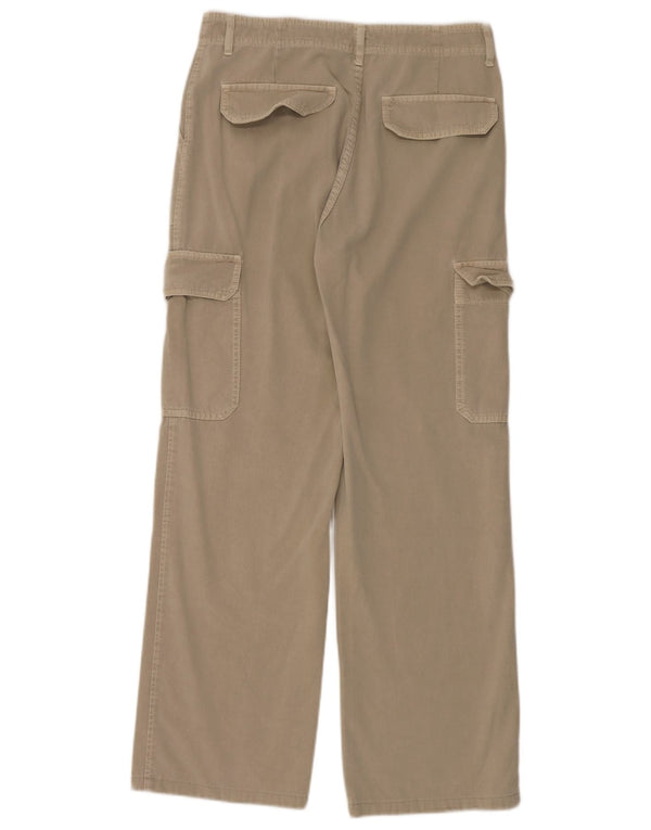 Женские прямые брюки карго Zara EU 40 Medium W30 L32 Серые хлопковые