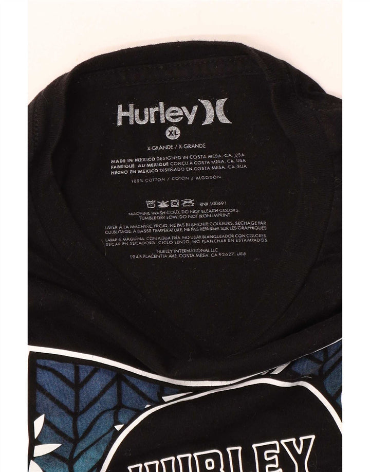 Мужская футболка с рисунком Hurley Top XL, черная