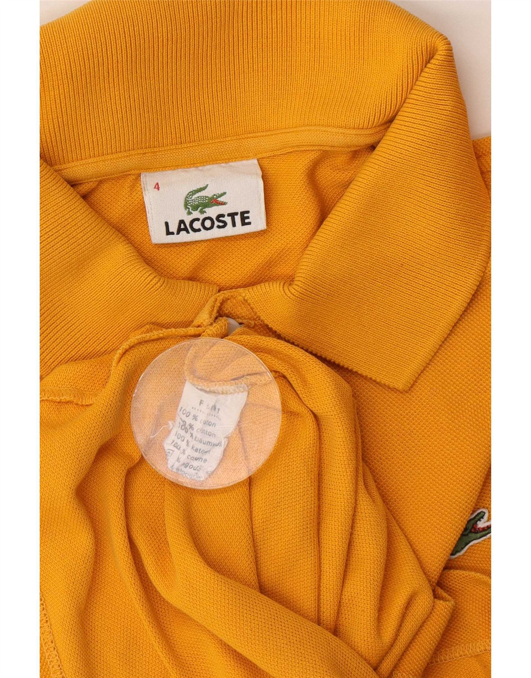 Мужская рубашка-поло Lacoste, размер 4, средний оранжевый хлопок, размер 4