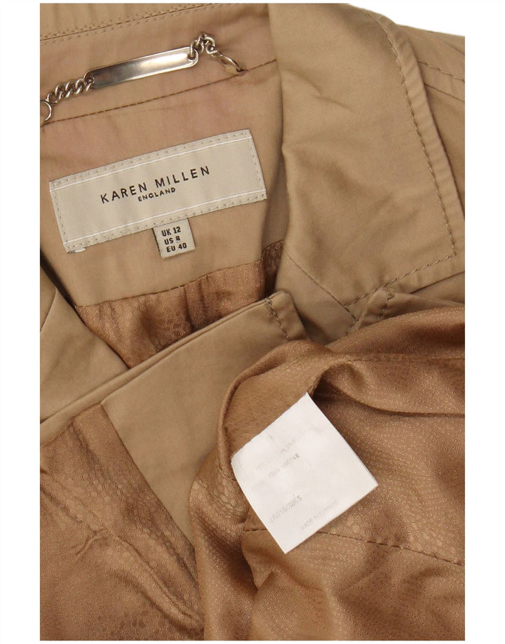 Женский пиджак на 5 пуговицах KAREN MILLEN UK 12, средний бежевый, вискоза