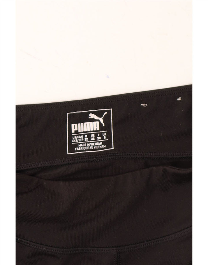 PUMA Womens Leggings UK 6 XS  Black Vintage Puma and Second-Hand Puma from Messina Hembry 
