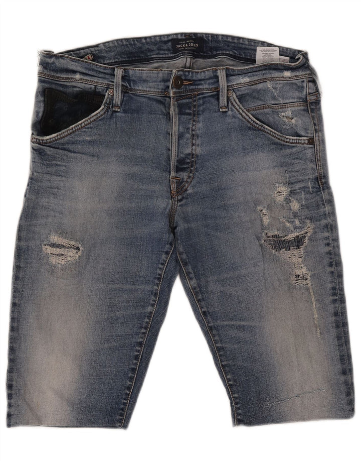 JACK & JONES Мужские джинсовые шорты W36, большие синие, хлопок