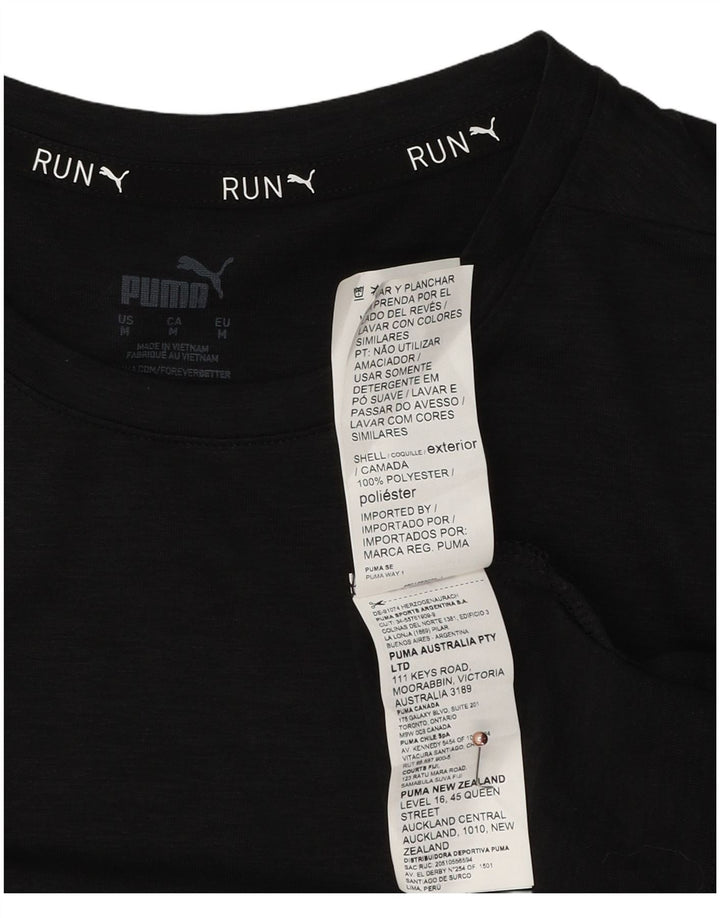 Мужская футболка Puma из полиэстера среднего размера, черная