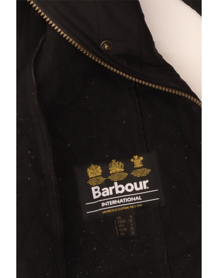 Женская стеганая куртка Barbour UK 8 маленькая черная из полиэстера