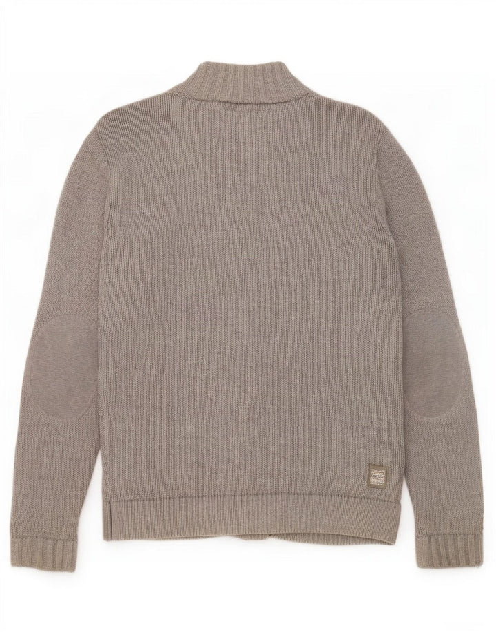 Мужской кардиган Jack & Jones, хлопковый свитер в серую полоску среднего размера