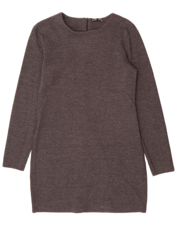 Женское мини-платье-джемпер Zara UK 14, большое серое