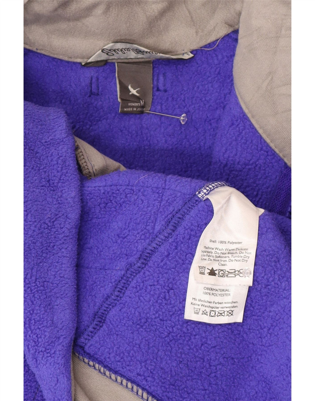 Женская флисовая куртка EDDIE BAUER UK 14, средний фиолетовый полиэстер