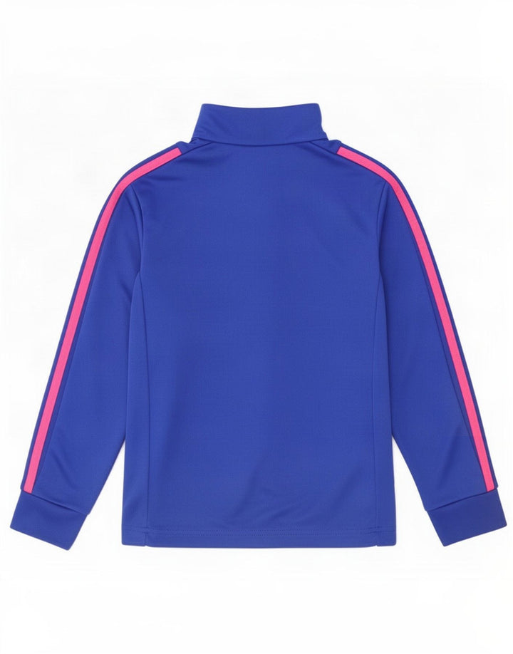 Adidas Girls Climalite Пуловер с воротником на молнии Спортивный костюм Топ 7-8 лет Синий