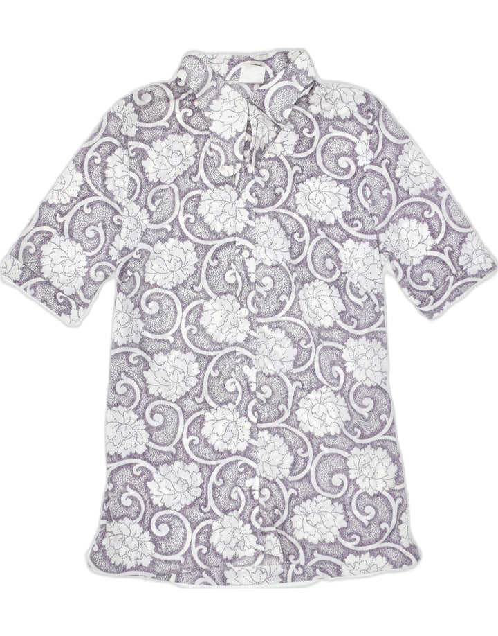 VINTAGE Womens Short Sleeve Shirt IT 52 2XL Multicoloured Floral | Vintage | Thrift | Second-Hand | Used Clothing | Messina Hembry 