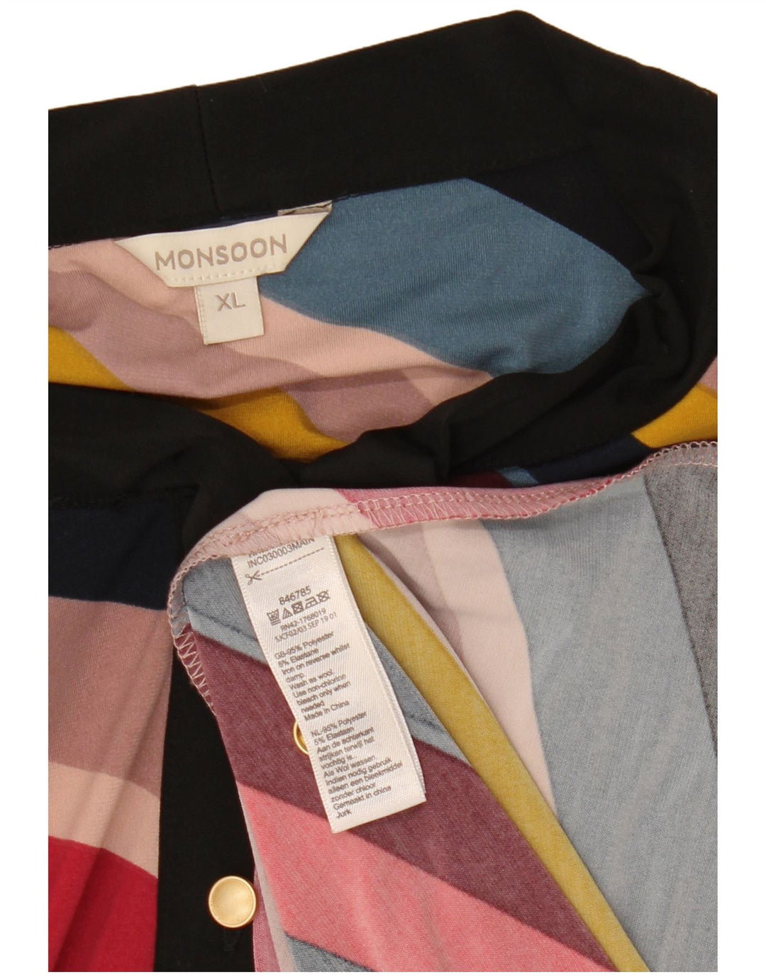 Женское платье макси MONSOON с завязкой спереди, Великобритания, 18 XL, в разноцветную полоску