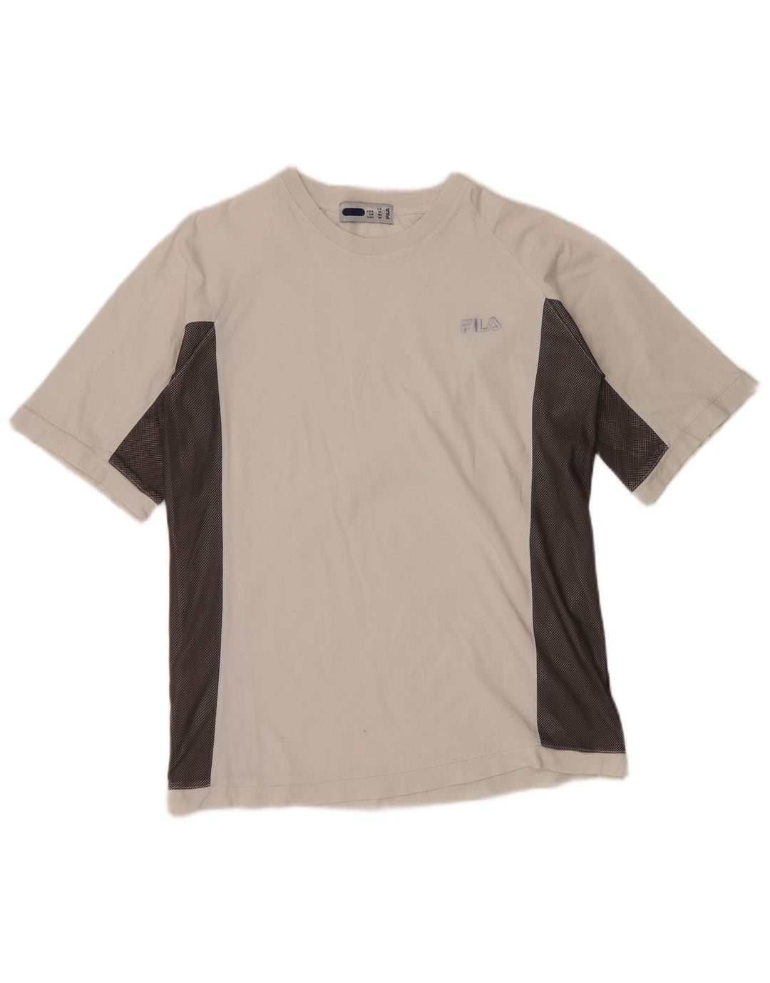 Футболка FILA для мальчиков, топ 13–14 лет, белый хлопок с цветными блоками