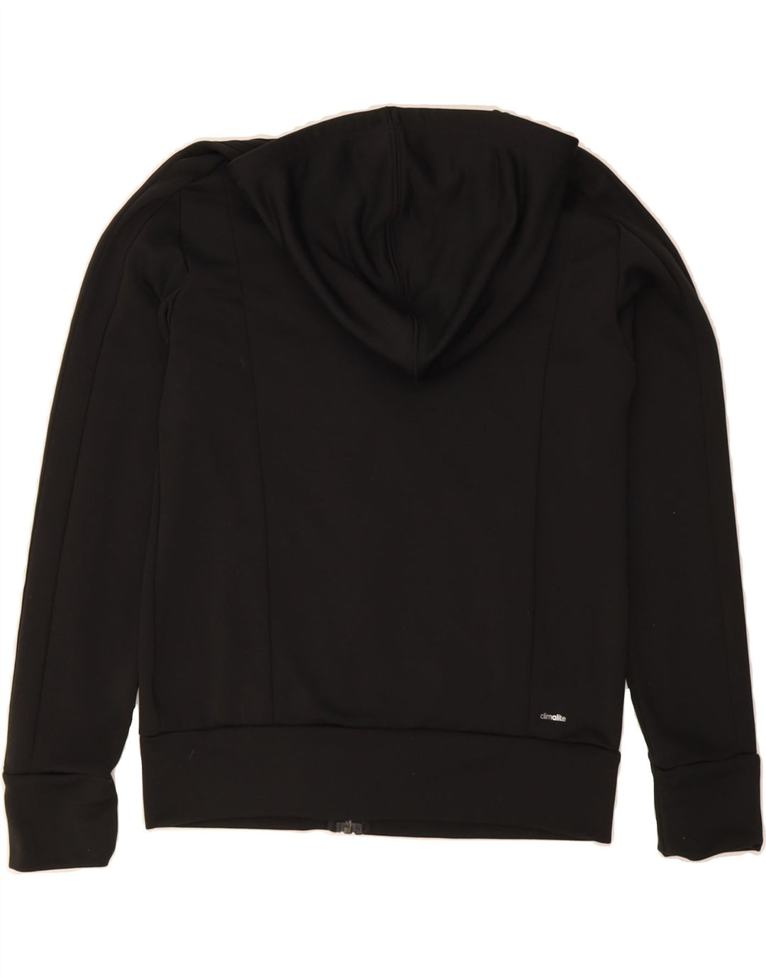 ADIDAS Womens Climalite Zip Hoodie Sweater UK 12/14 Medium Black Polyester Vintage Adidas and Second-Hand Adidas from Messina Hembry 