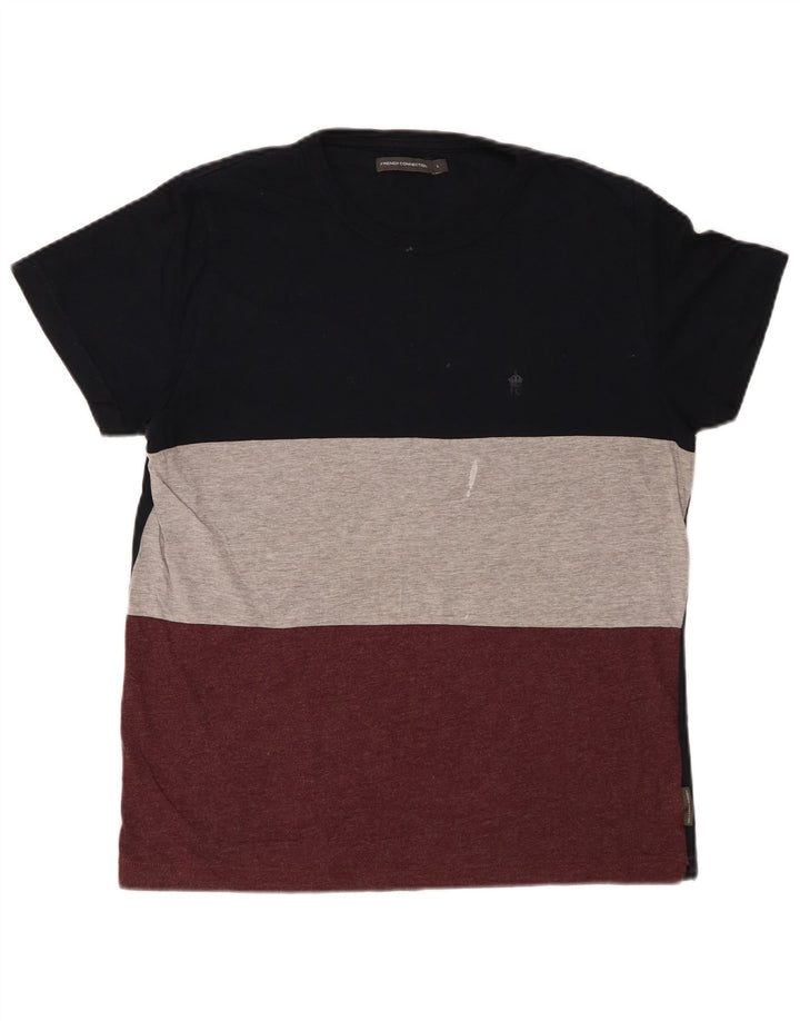 FRENCH CONNECTION Womens T-Shirt Top UK 16 Large Multicoloured Colourblock