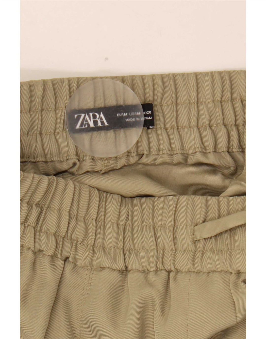 Женские брюки-джоггеры Zara повседневные, средние W28 L26, хаки, полиэстер