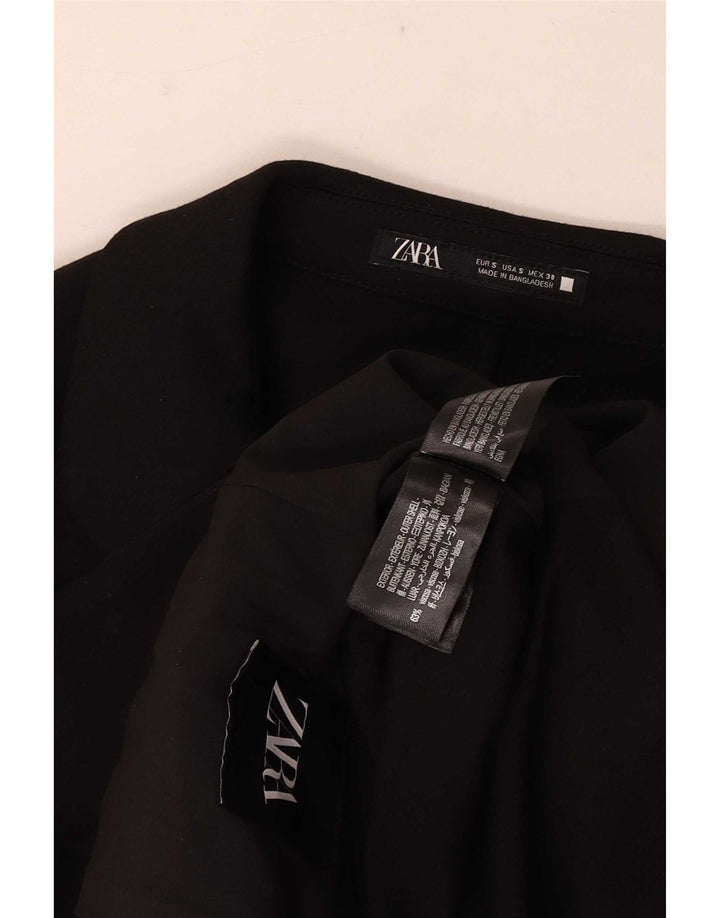 Мужской пиджак Zara на 2 пуговицах, Великобритания, 36, маленький, черный, вискозный, классический