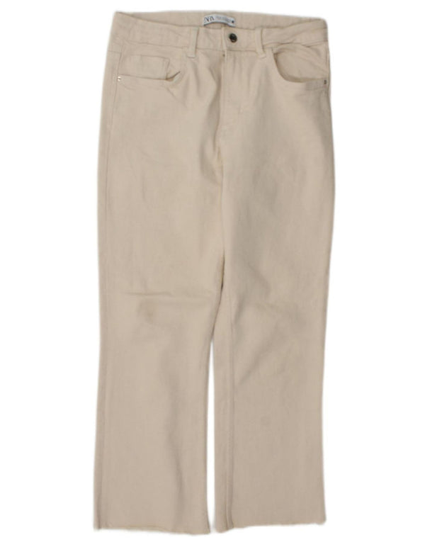 Женские прямые джинсы Zara EU 40 Medium W30 L26 Бежевые, хлопок
