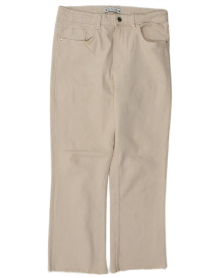Женские прямые джинсы Zara EU 40 Medium W30 L26 Бежевые, хлопок