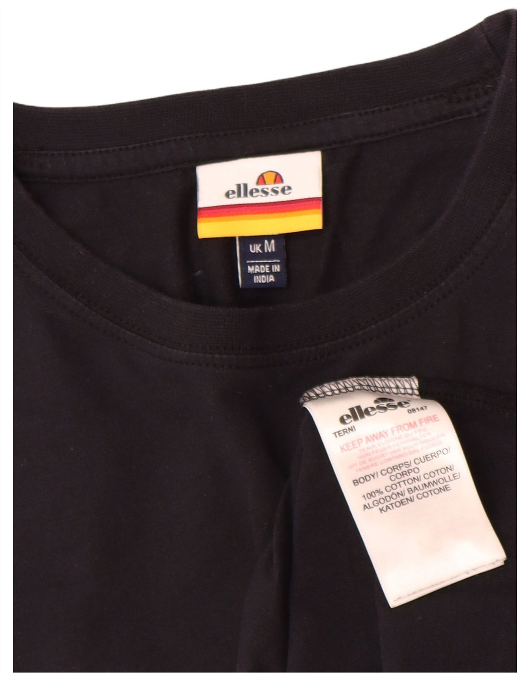 Мужская футболка Ellesse с рисунком, средний черный хлопок