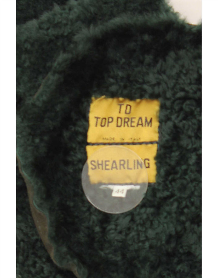 Женское пальто оверсайз из овчины IT 44 Medium Green