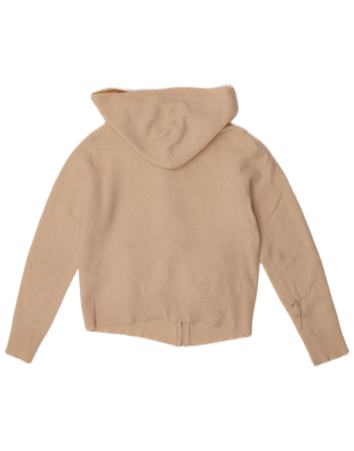 Женский укороченный кардиган Reiss UK 12, средний цвет из белой шерсти