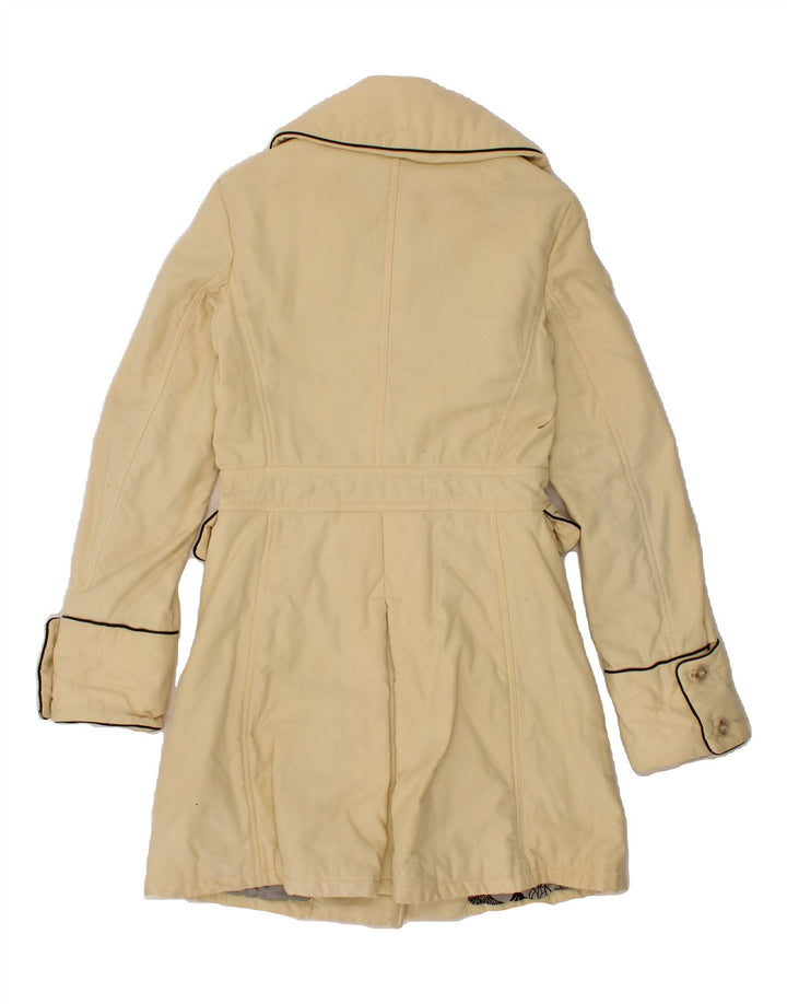 BELFE Womens Overcoat UK 6 XS Beige Cotton Vintage Belfe and Second-Hand Belfe from Messina Hembry 