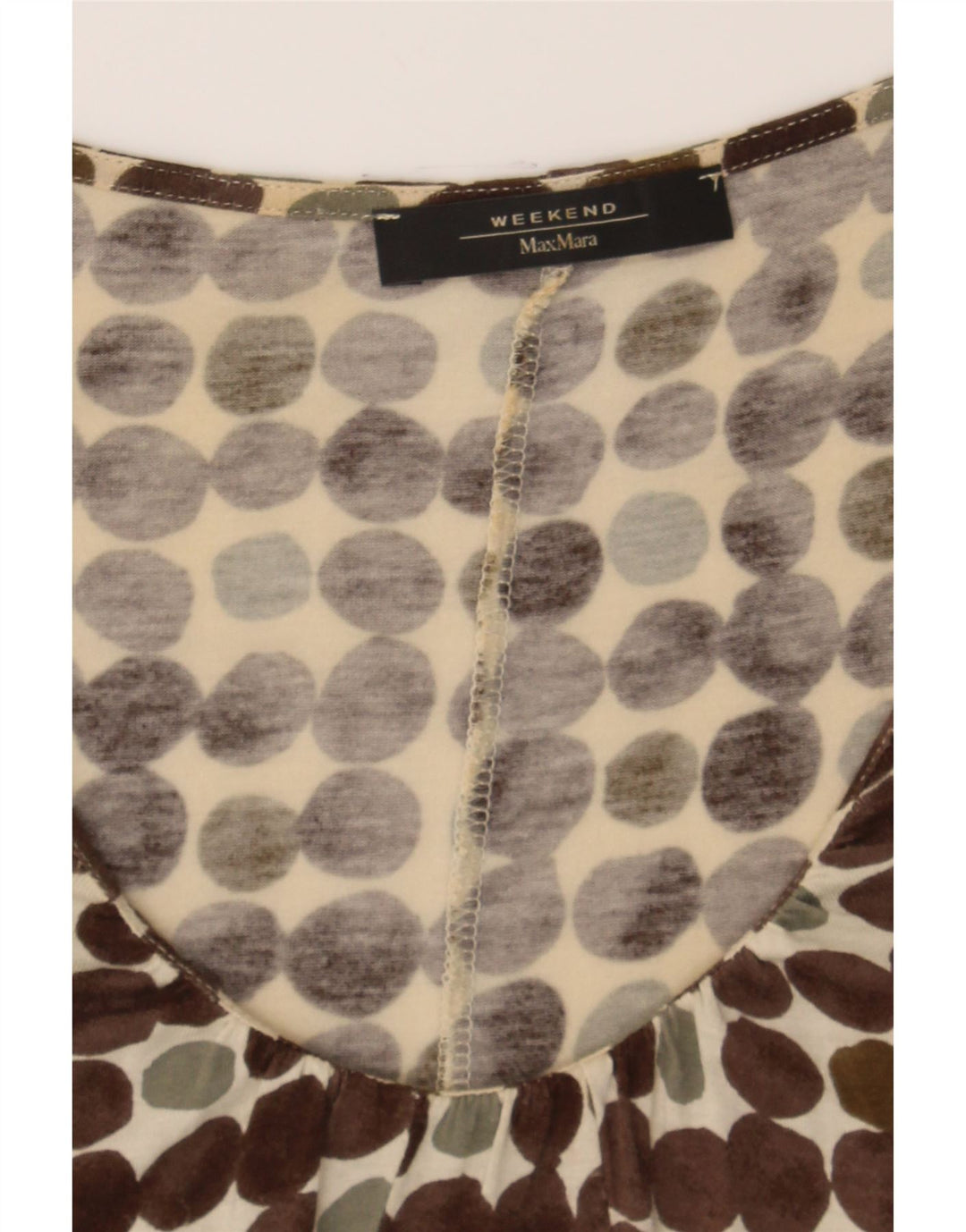 MAX MARA Womens A-Line Dress UK 10 Small Brown Polka Dot Vintage Max Mara and Second-Hand Max Mara from Messina Hembry 