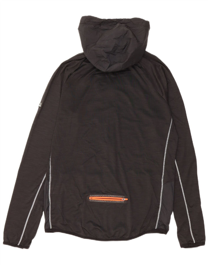 Мужской спортивный костюм с графическим принтом Superdry, большая черная куртка