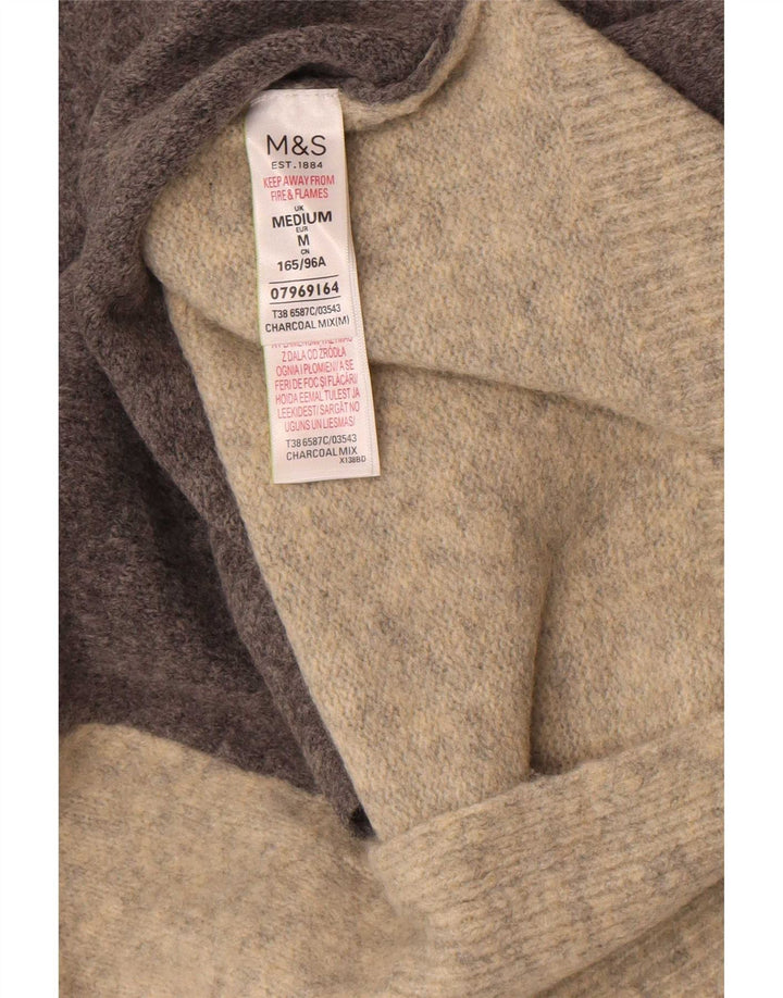 Женский джемпер с высоким воротником Marks & Spencer, Великобритания 14, средний серый