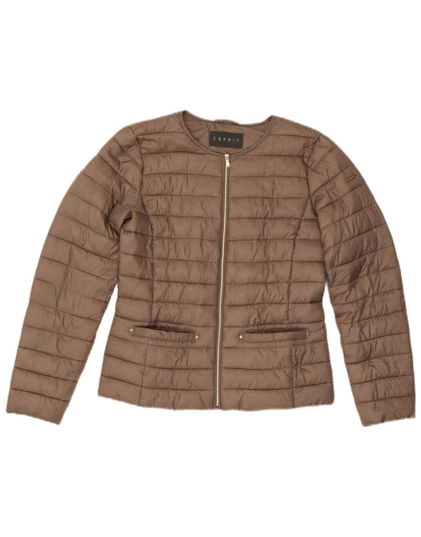 Женская утепленная куртка оверсайз Esprit UK 6 XS Коричневый полиэстер