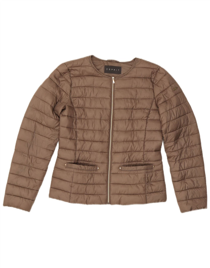 Женская утепленная куртка оверсайз Esprit UK 6 XS Коричневый полиэстер