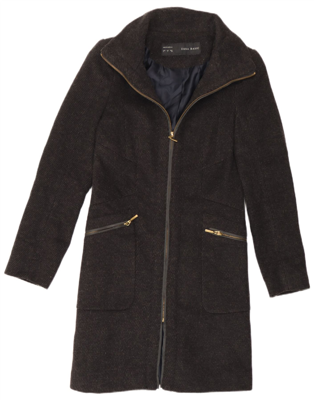 Женское пальто Zara UK 10, маленькое серое