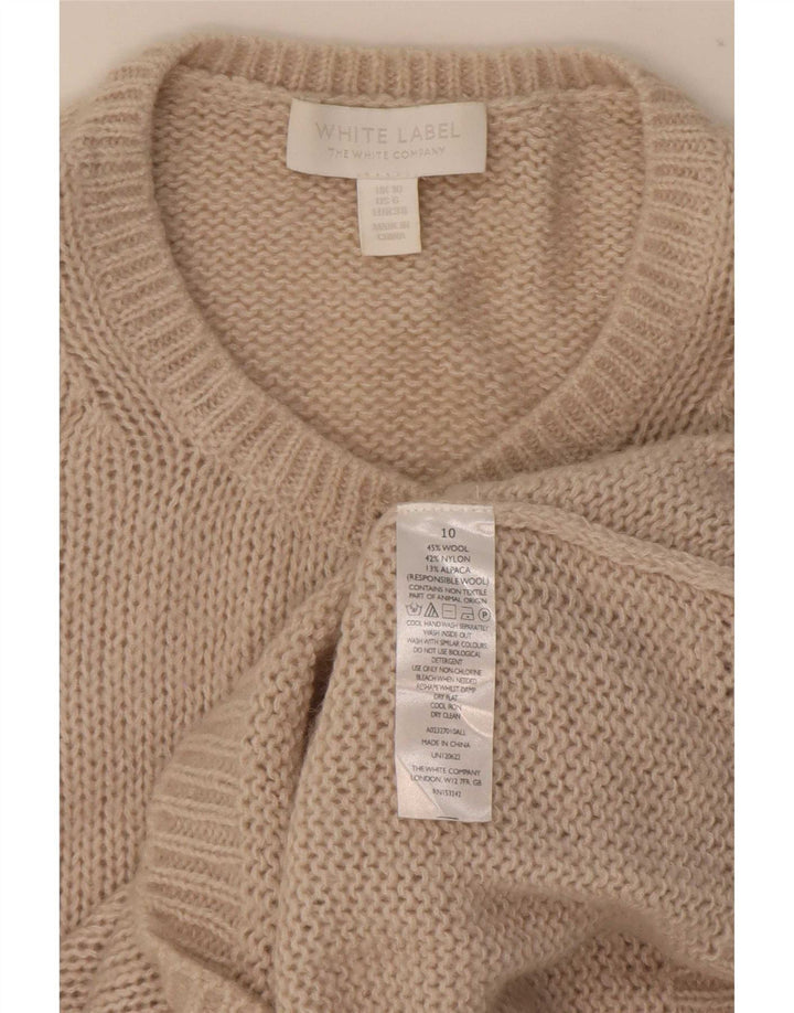 Женский кардиган White Label, Великобритания, 10, маленький, бежевый, шерстяной