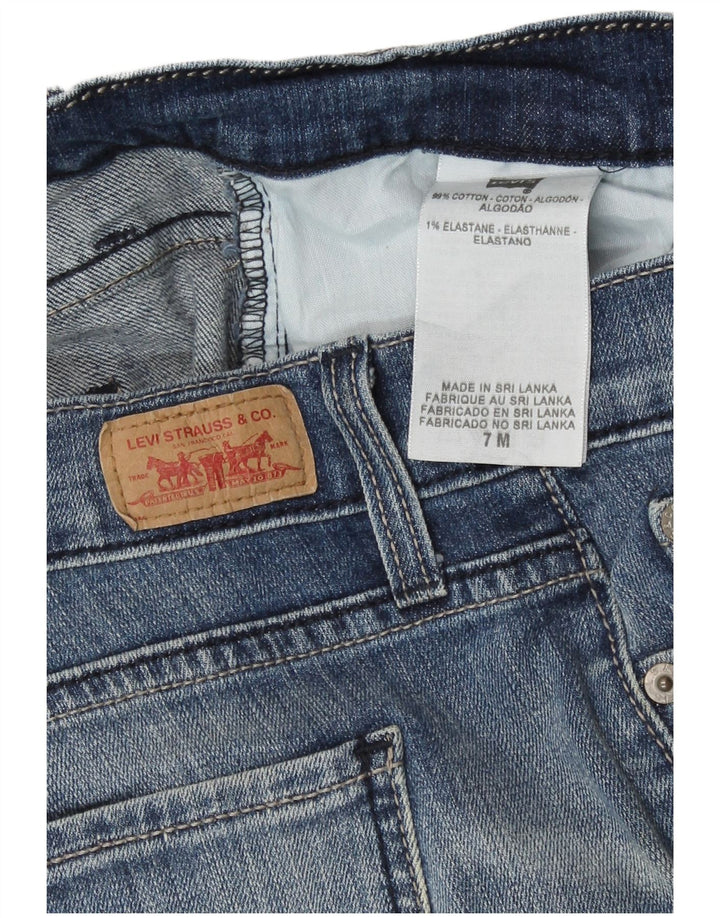 Женские прямые джинсы Levi's 504 Super Low США 7, средние W29 L31, синие, хлопок