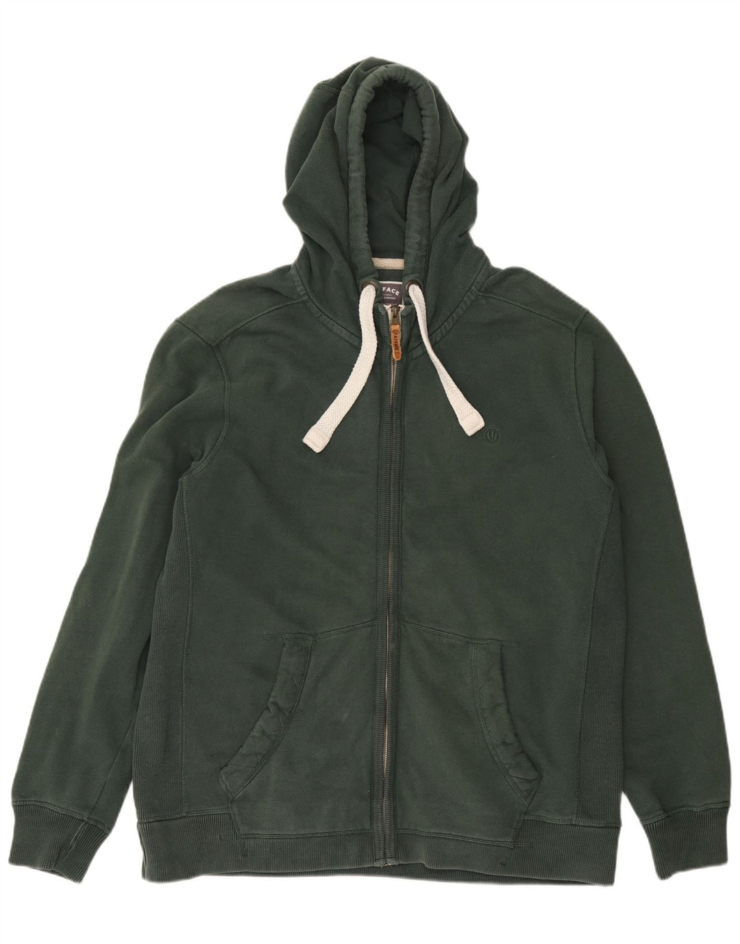 Мужской свитер с капюшоном на молнии FAT FACE 2XL, зеленый хлопок