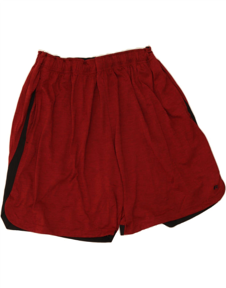 RUSSELL ATHLETIC Mens Sport Shorts 2XL Red Colourblock Polyester Vintage Russell Athletic and Second-Hand Russell Athletic from Messina Hembry 