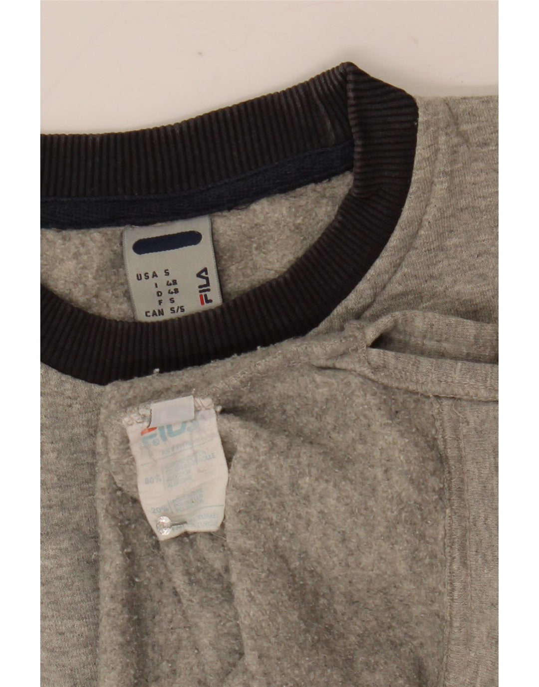 Fila Мужской свитшот с рисунком IT 48 Средний серый хлопок в крапинку