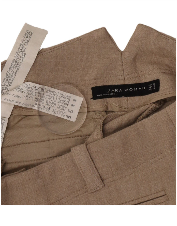 Женские прямые костюмные брюки Zara EU 38, маленькие W28 L29, серый полиэстер