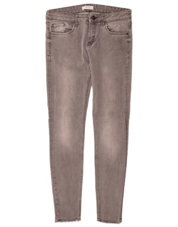 Женские джинсы скинни Zara EU 38, маленькие W28 L28, серый хлопок