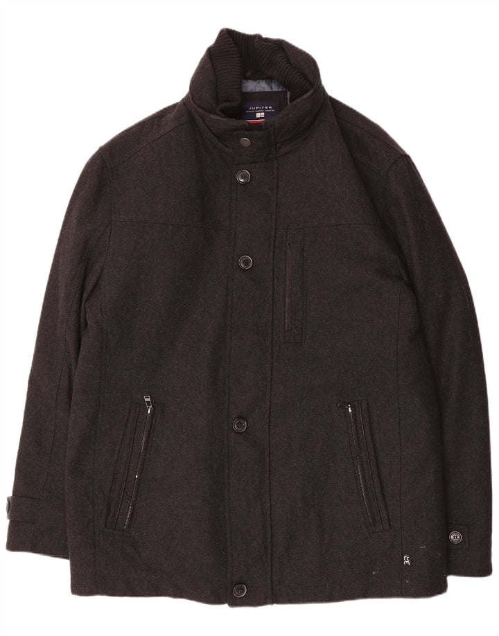 Мужское пальто Jupiter UK 42 XL серое шерстяное