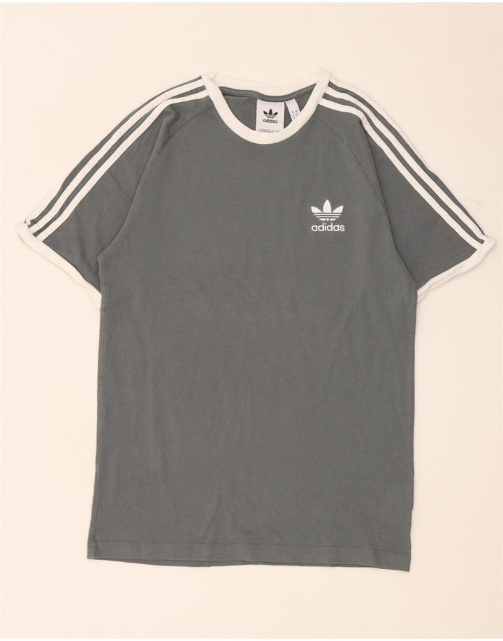 Мужская футболка Adidas Top Small Grey из хлопка с цветными блоками
