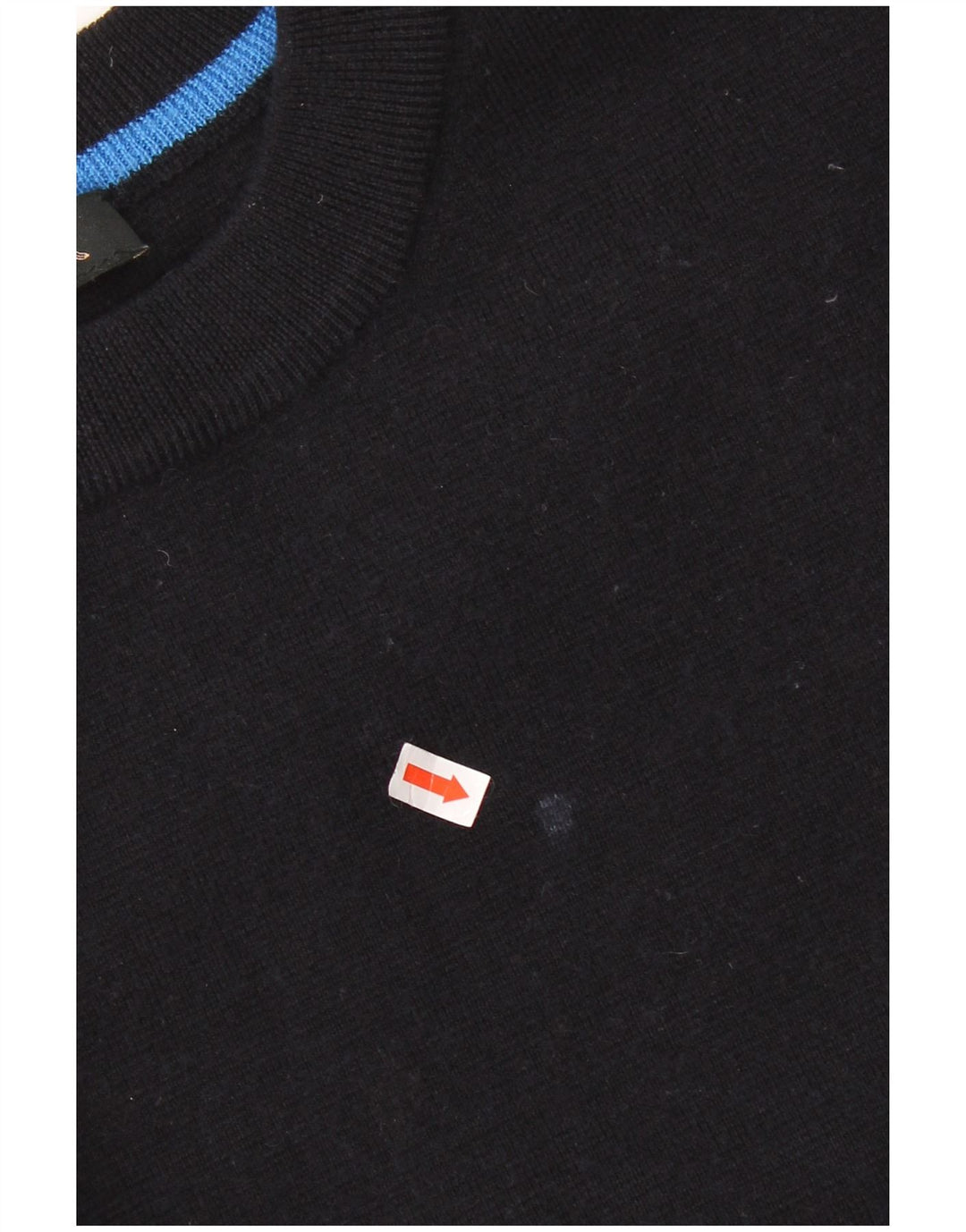 Женский укороченный джемпер с круглым вырезом Jaeger UK 16, большой черный шерстяной свитер