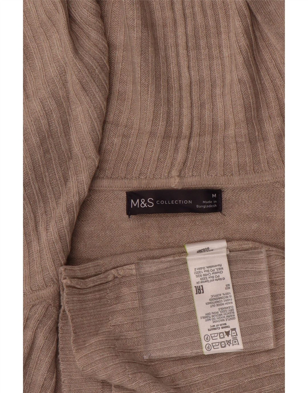 Женский открытый кардиган с капюшоном Marks & Spencer UK 14, средний бежевый